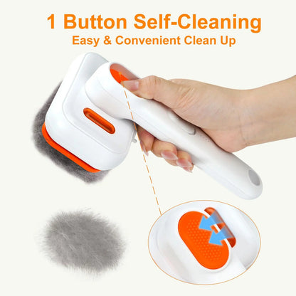 Summervibes Professional Cat & Dogs Grooming Brush – Waterproof Steam Deshedding Tool with One-Button Hair Removal for Cats and Dogs, Ideal for Pet Fur Cleaning and Trimming
