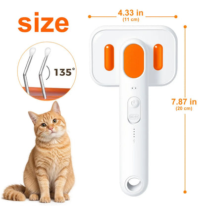 Summervibes Professional Cat & Dogs Grooming Brush – Waterproof Steam Deshedding Tool with One-Button Hair Removal for Cats and Dogs, Ideal for Pet Fur Cleaning and Trimming